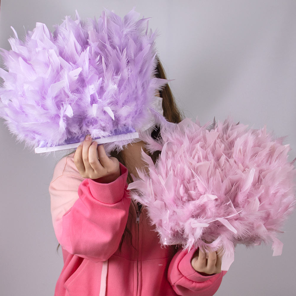 Feather Trim Marabou - 10M Natural Turkey Feathers Trim Ribbon