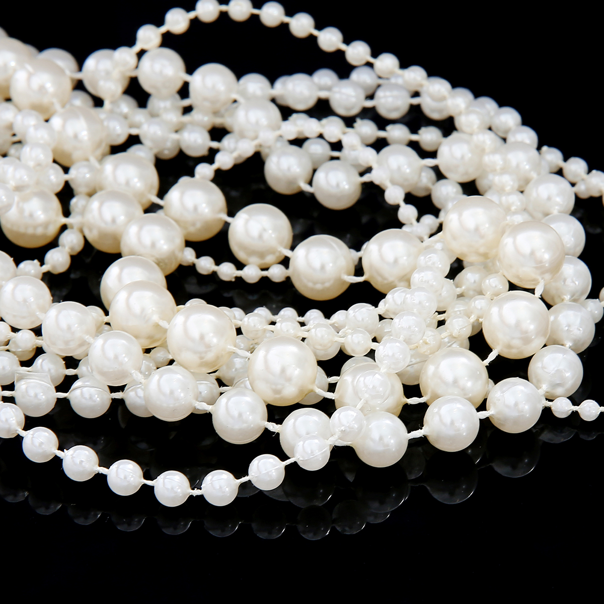 Pearl Trim Chain - ABS Imitation Ivory Pearl Beads Chain
