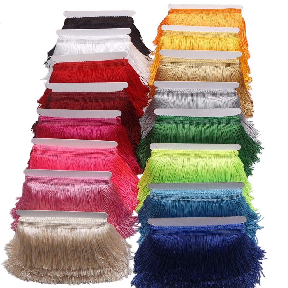 Beaded Trim Fringe - 10 Yards 15cm Long Tassel Fringe