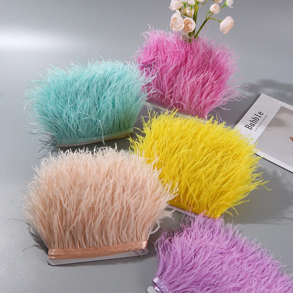 Feather Trim Marabou - 10Meters Ostrich Feathers Fringe Trim for