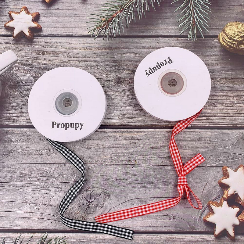 5 Yards Gingham Ribbons for We - Velvet Ribbon Roll ulasan dan harga