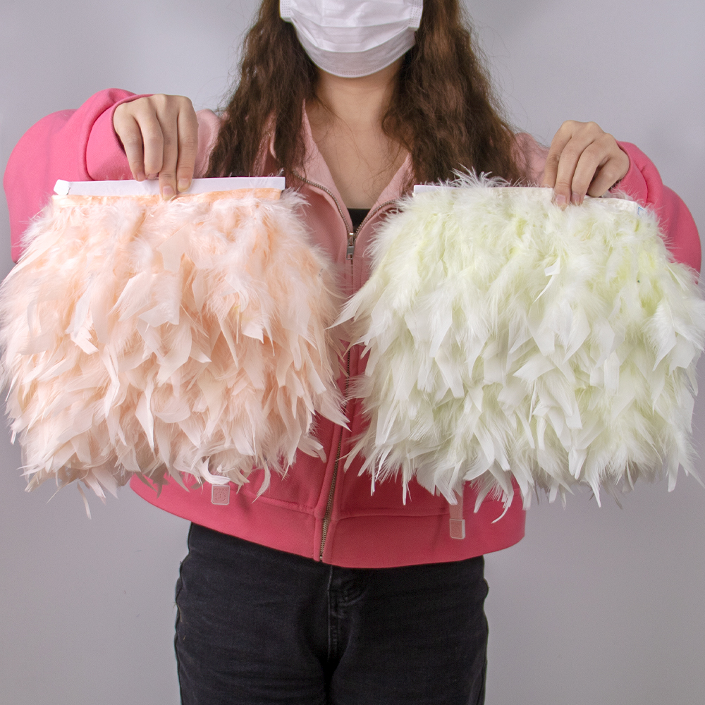 10M Natural Turkey Feathers Tr - Feather Trim Marabou ulasan dan harga