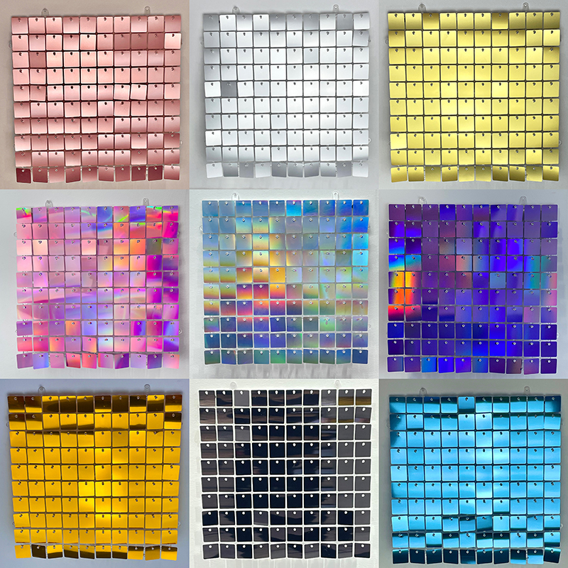 18 Pcs Sequin Panel Background - Sequin Fabric Panel ulasan dan harga