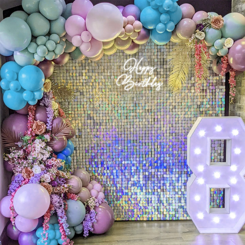 18 Pcs Sequin Panel Background - Sequin Fabric Panel ulasan dan harga