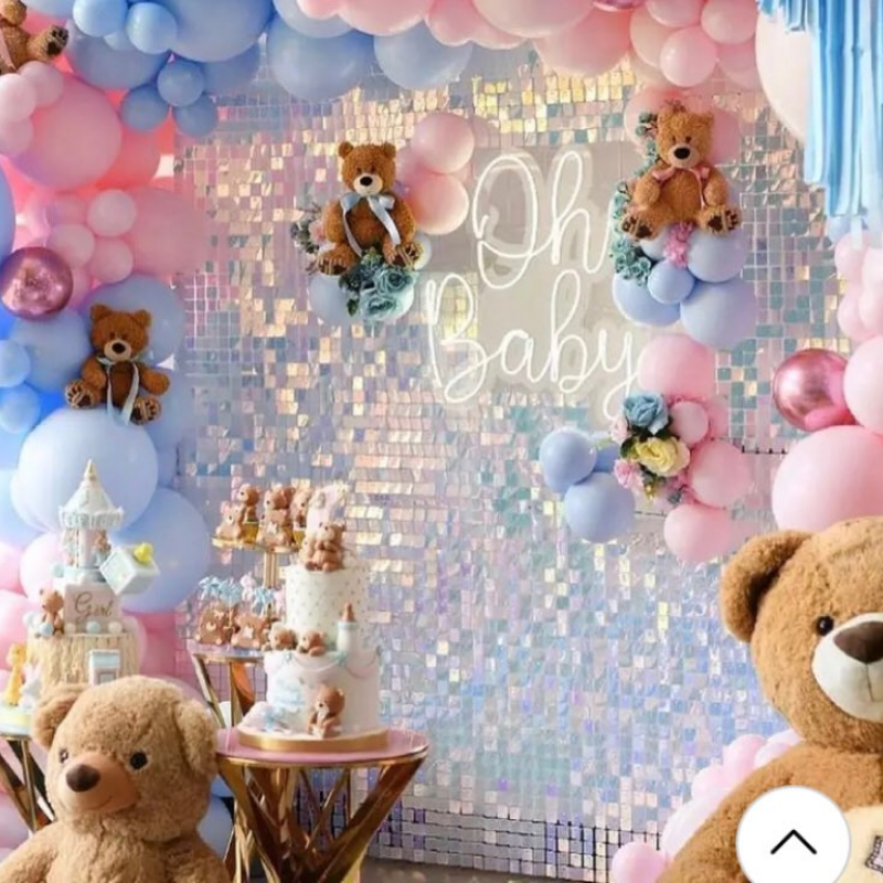18 Pcs Sequin Panel Background - Sequin Fabric Panel ulasan dan harga