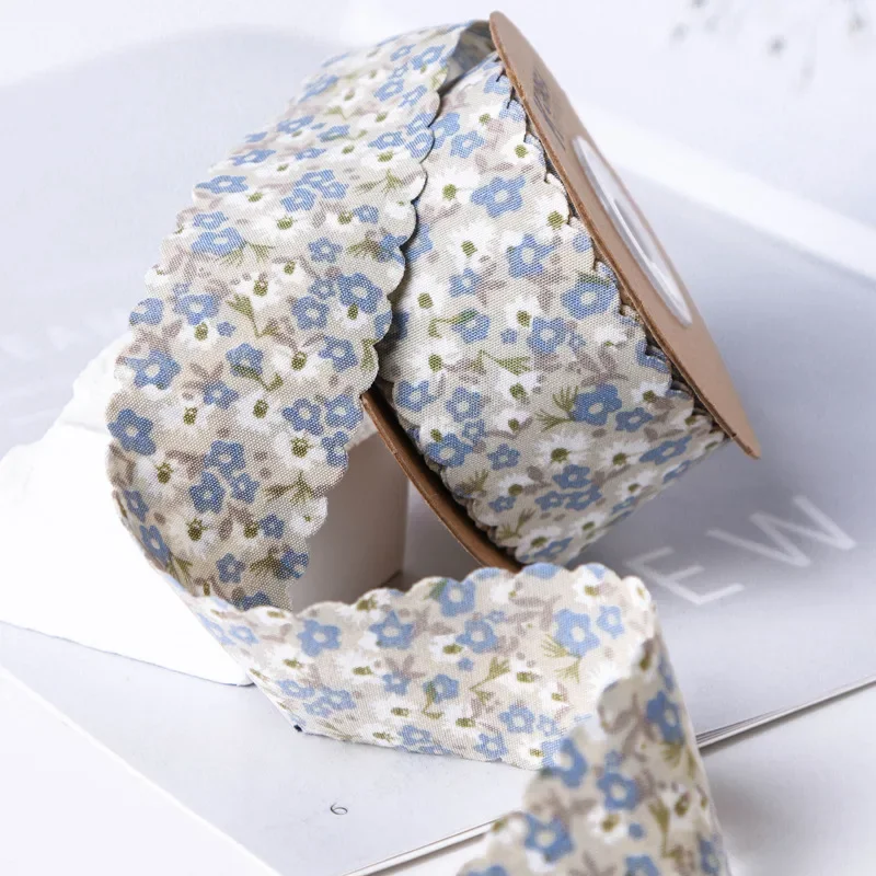 25/38mm 5yards Wavy Edge Flora - Velvet Ribbon Roll ulasan dan harga