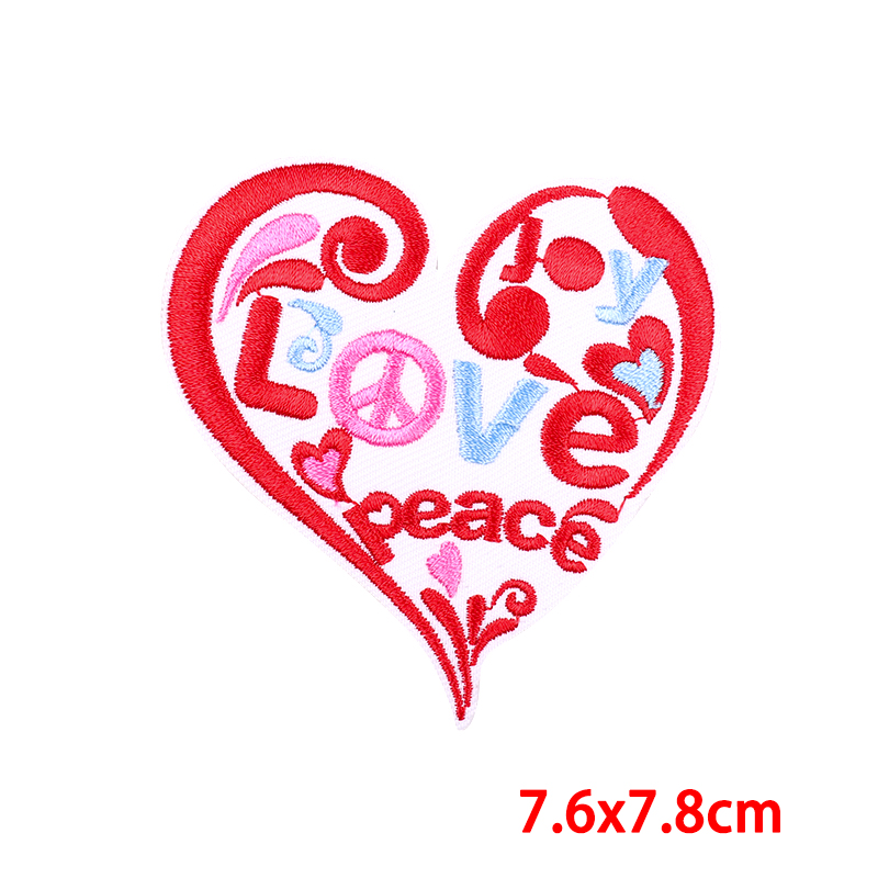 Pink/Rainbow Letter Flower Emb - Applique Patch Flower ulasan dan harga