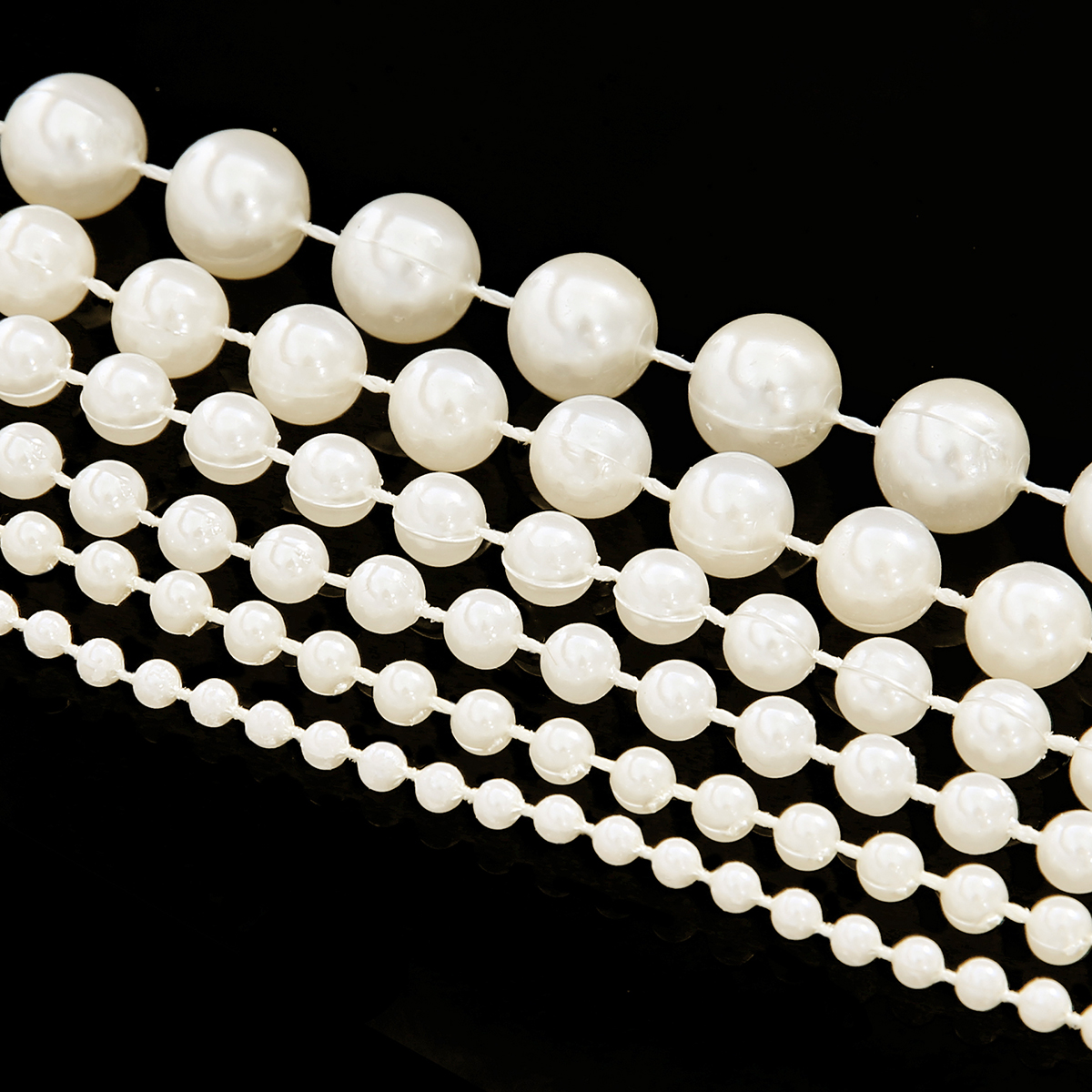 ABS Imitation Ivory Pearl Bead - Pearl Trim Chain ulasan dan harga