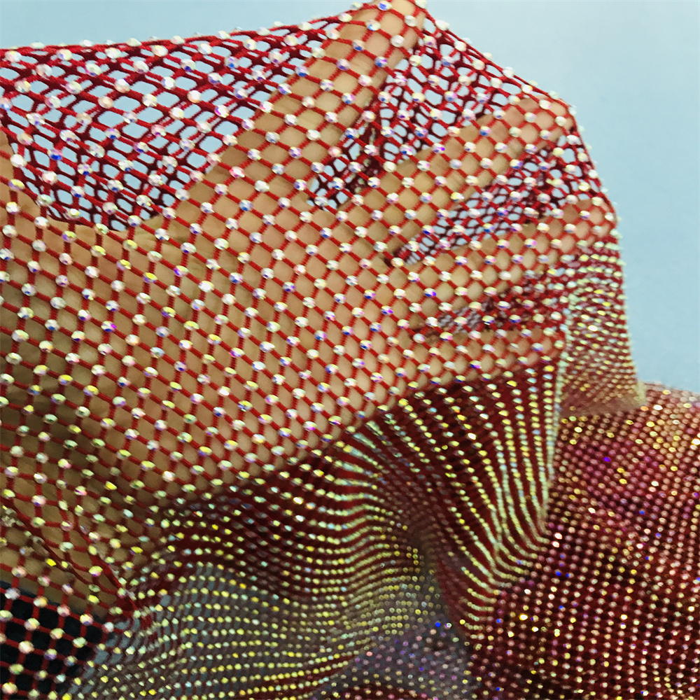 Chunky Glitter Blue Yellow Gla - Crystal Mesh Fabric ulasan dan harga