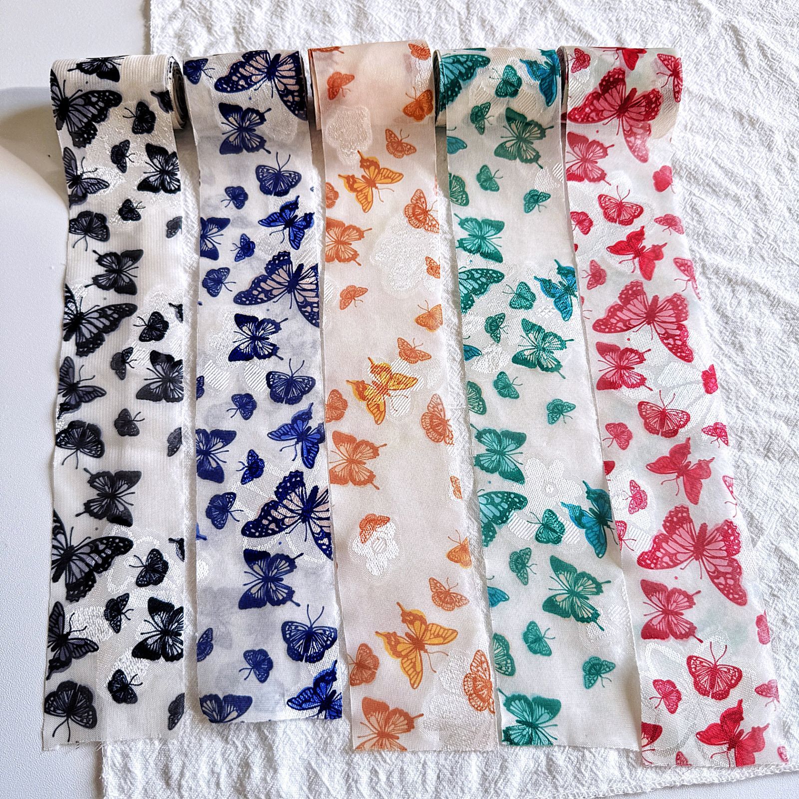 Printed Flower Silk Chiffon Ri - Velvet Ribbon Roll ulasan dan harga