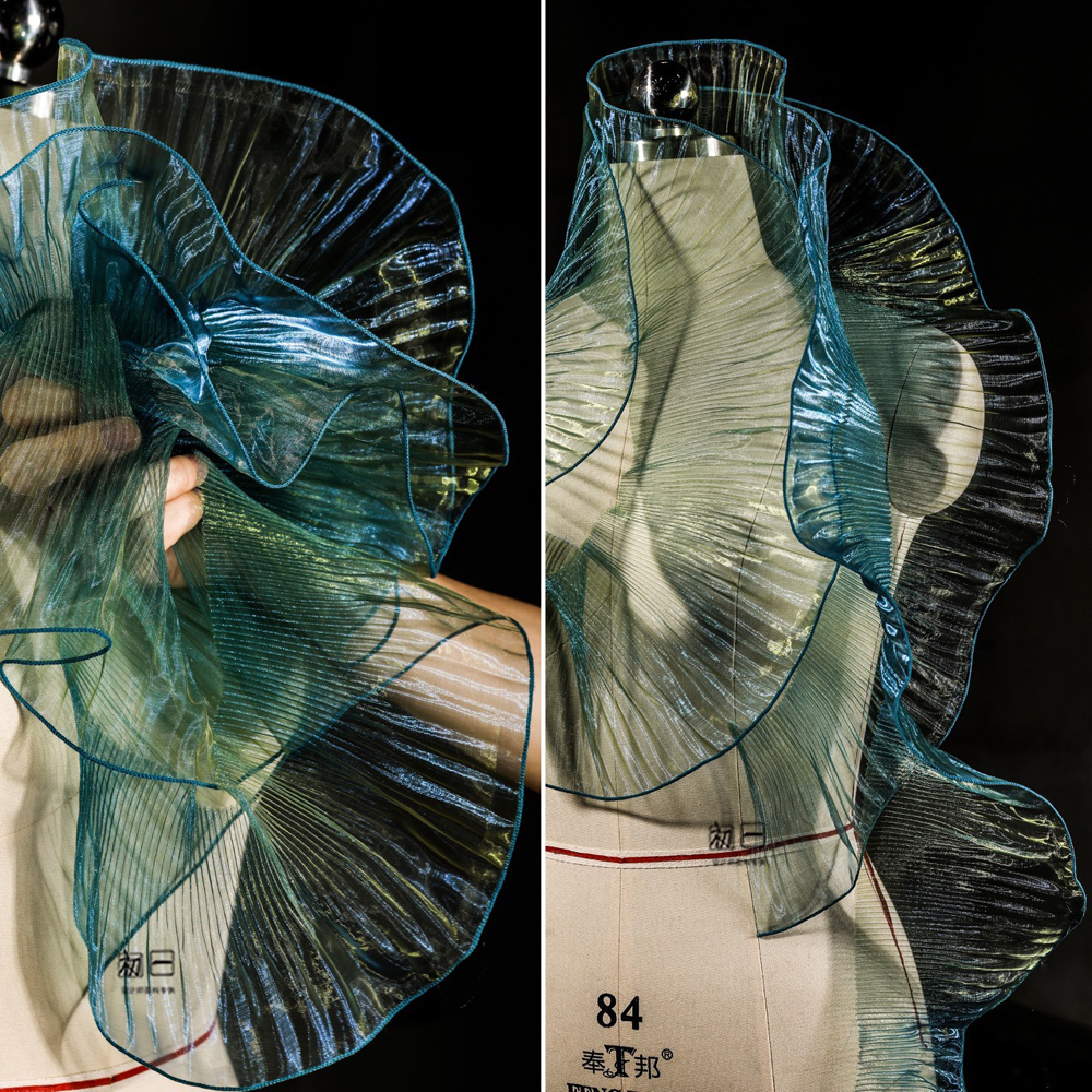 2 Yards Mermaid Pleated Flower - Beaded Trim Fringe ulasan dan harga
