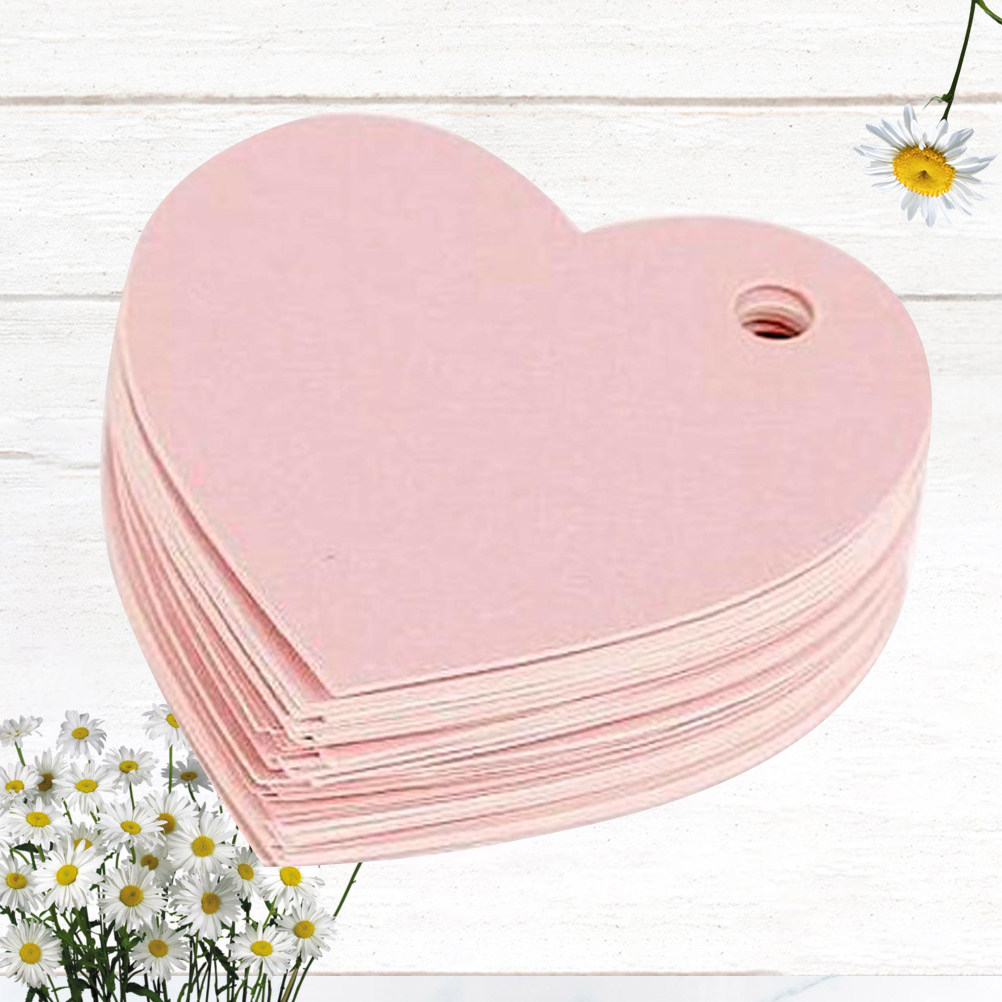 50Pcs Pink Heart-Shaped Paper  - Craft Embellishment ulasan dan harga
