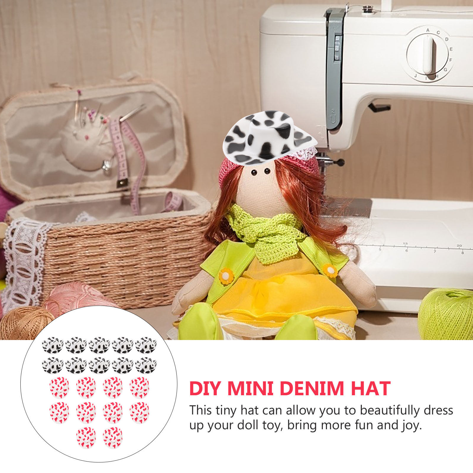 20Pcs Miniature Cowboy Hat Sma - Craft Embellishment ulasan dan harga