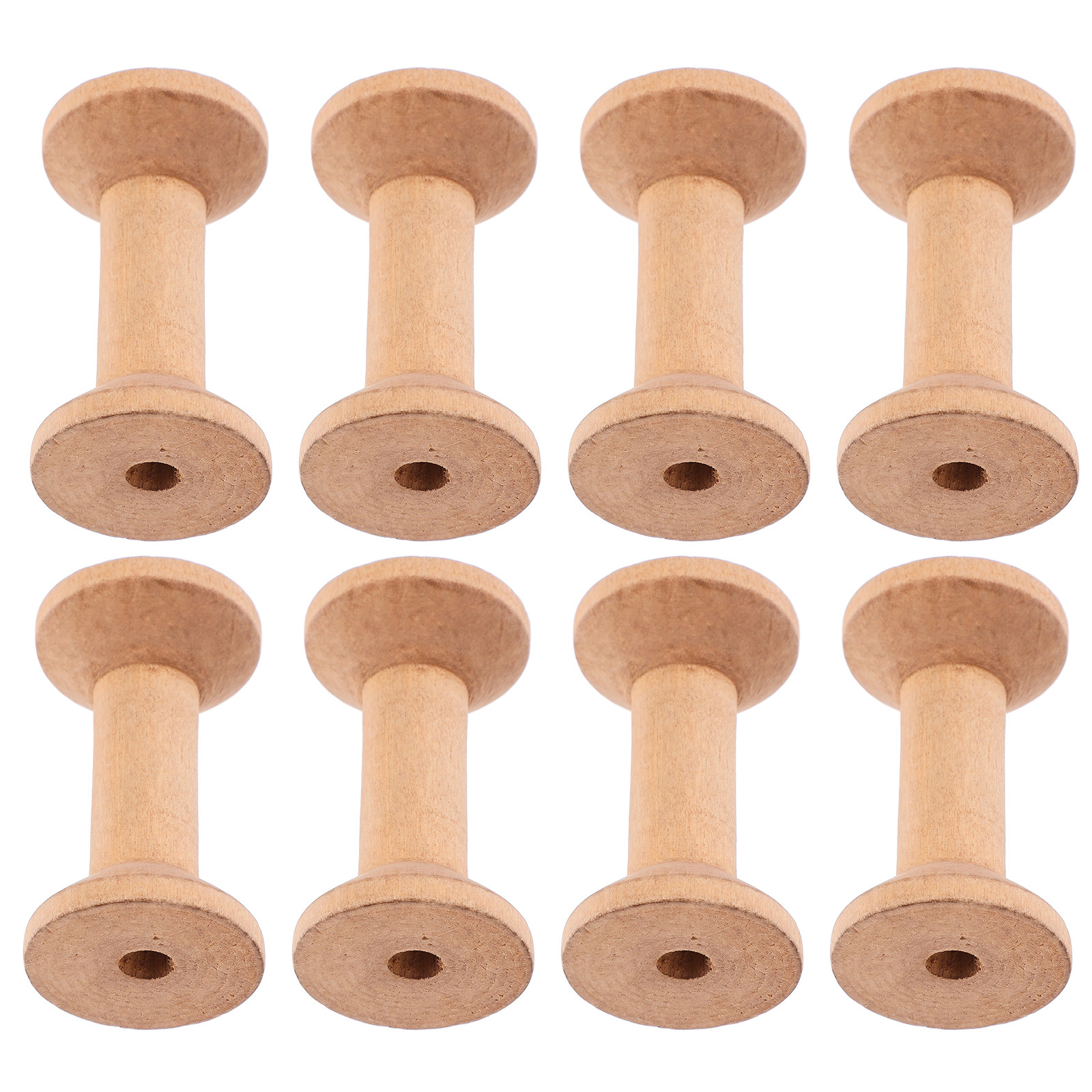8Pcs Wooden Spools 70x40mm Pun - Embroidery Craft ulasan dan harga