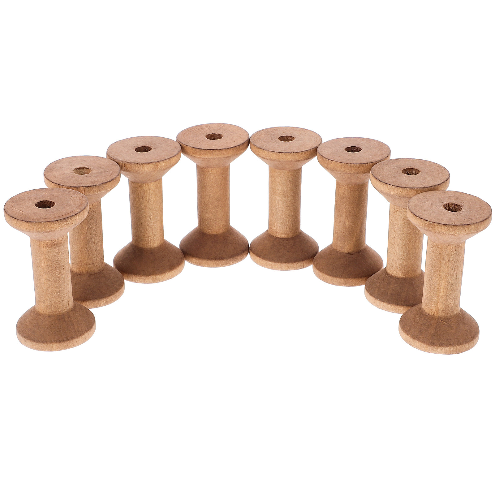 8Pcs Wooden Spools 70x40mm Pun - Embroidery Craft ulasan dan harga