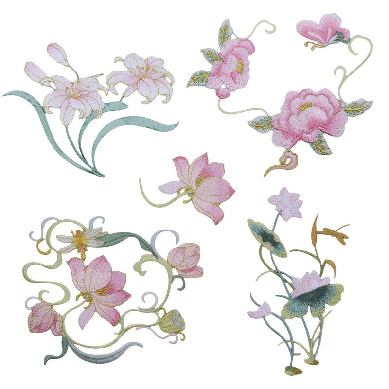 1Pcs Iron On Embroidered Flowe - Applique Patch Flower ulasan dan harga