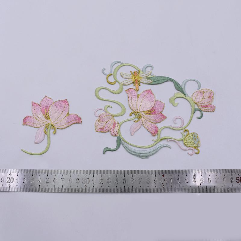 1Pcs Iron On Embroidered Flowe - Applique Patch Flower ulasan dan harga