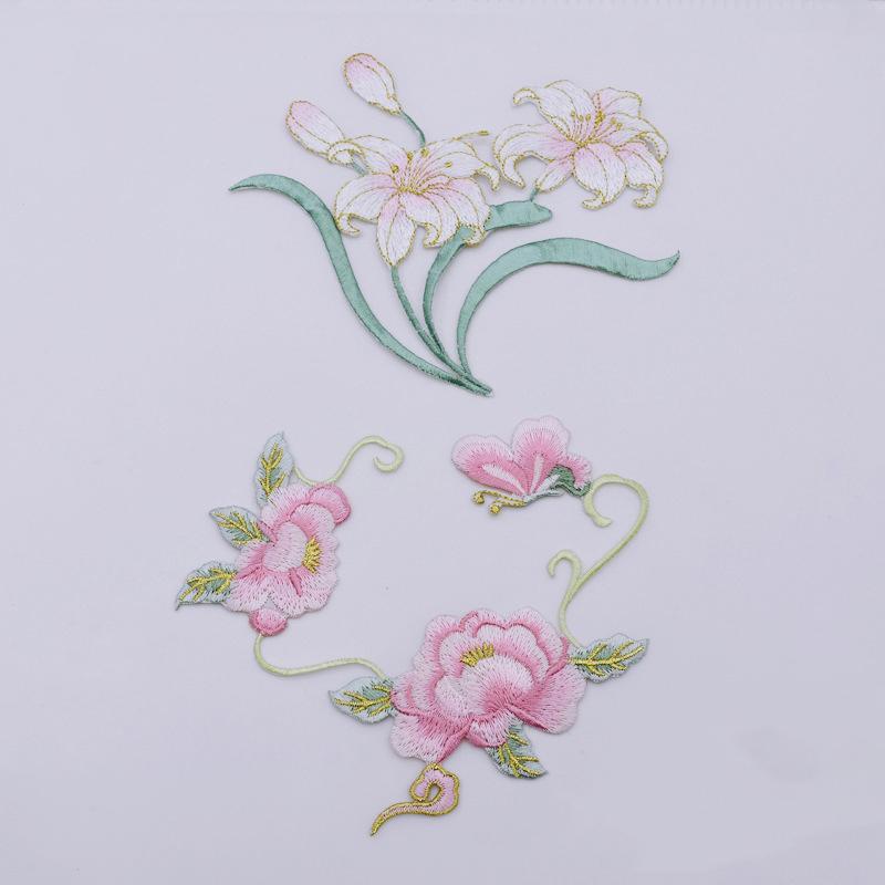 1Pcs Iron On Embroidered Flowe - Applique Patch Flower ulasan dan harga