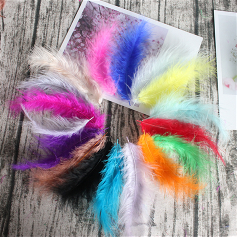 Turkey Feathers 50pcs 4-6 Inch - Feather Trim Marabou ulasan dan harga