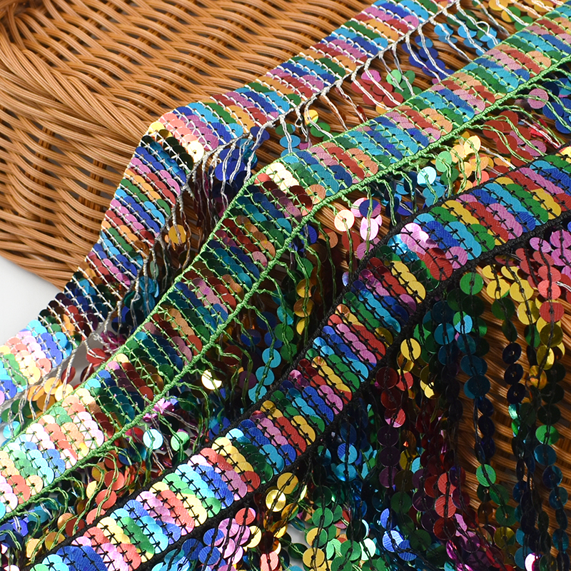 5/10Yards Sequin Fringe Tassel - Beaded Trim Fringe ulasan dan harga