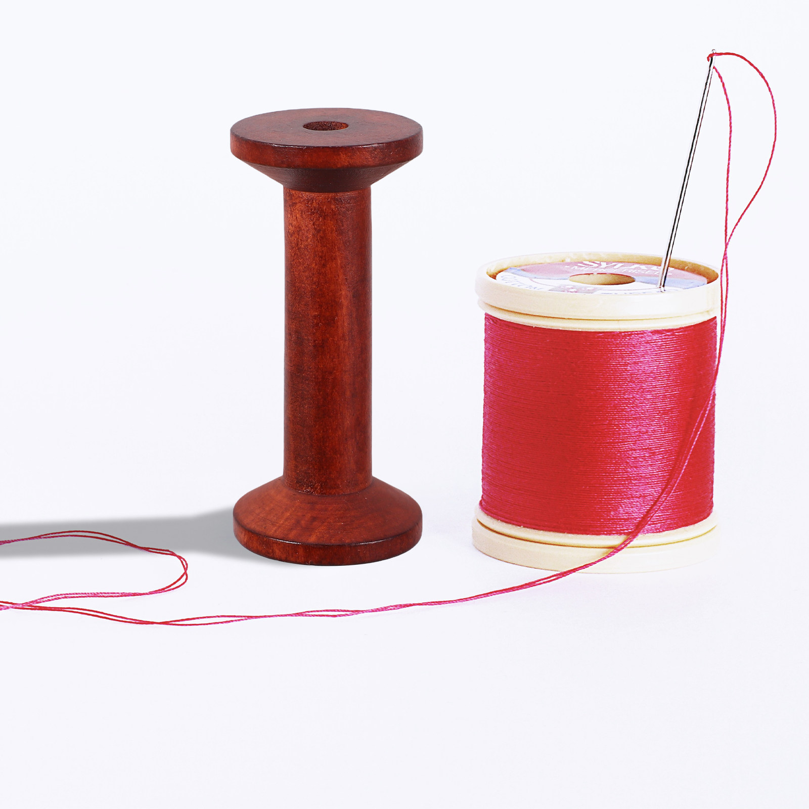 6Pcs Smooth Wood Thread Spools - Embroidery Craft ulasan dan harga