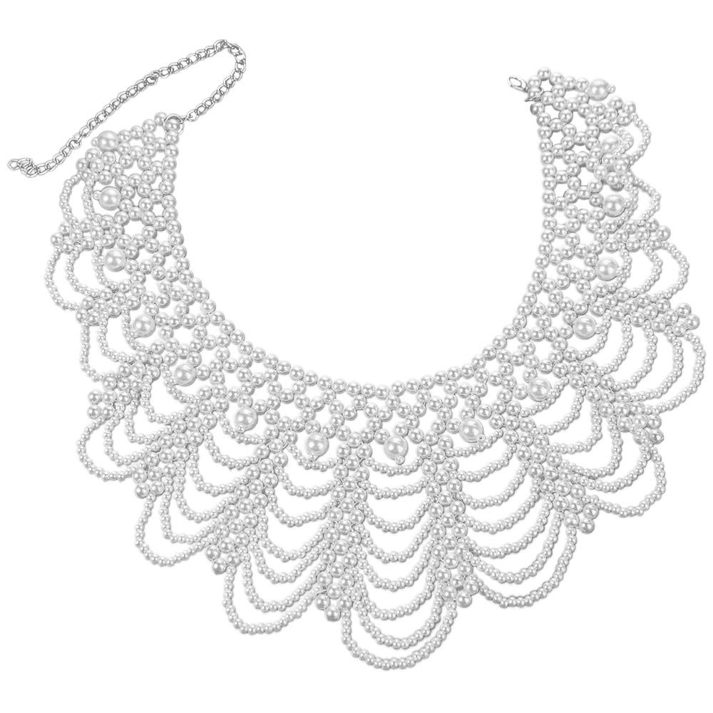 Bohemian Style Multi-layered P - Pearl Trim Chain ulasan dan harga