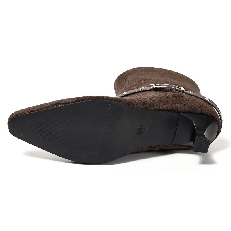 New Winter Suede Women High Bo - Guipure Lace Panel ulasan dan harga