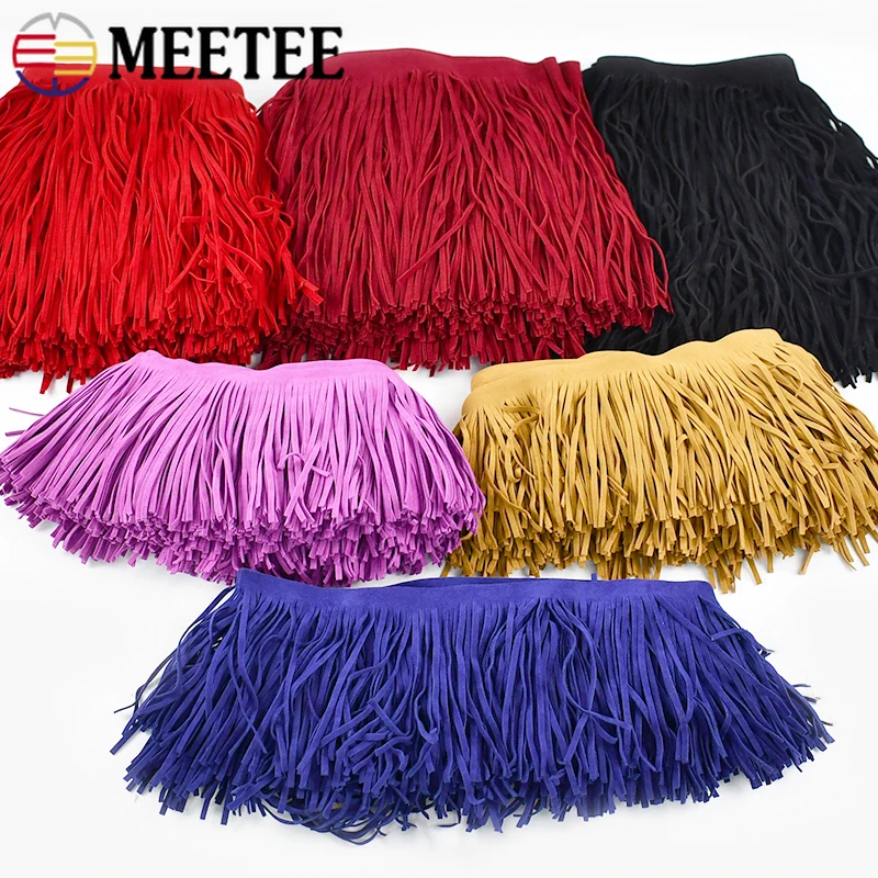 5Meters Meetee 10-30cm Suede T - Fringe Ribbon Sewing ulasan dan harga