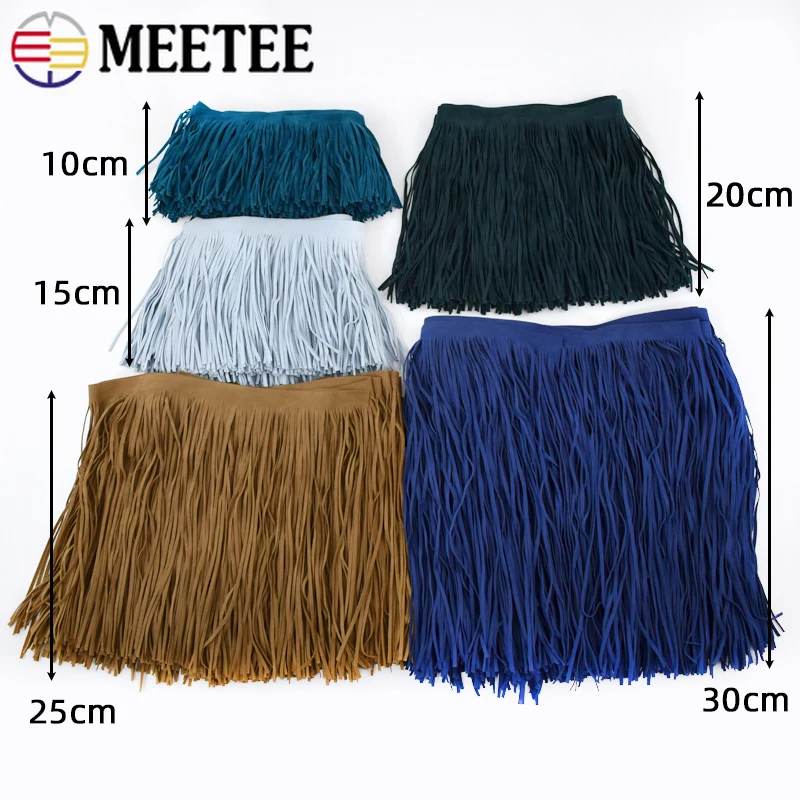 5Meters Meetee 10-30cm Suede T - Fringe Ribbon Sewing ulasan dan harga