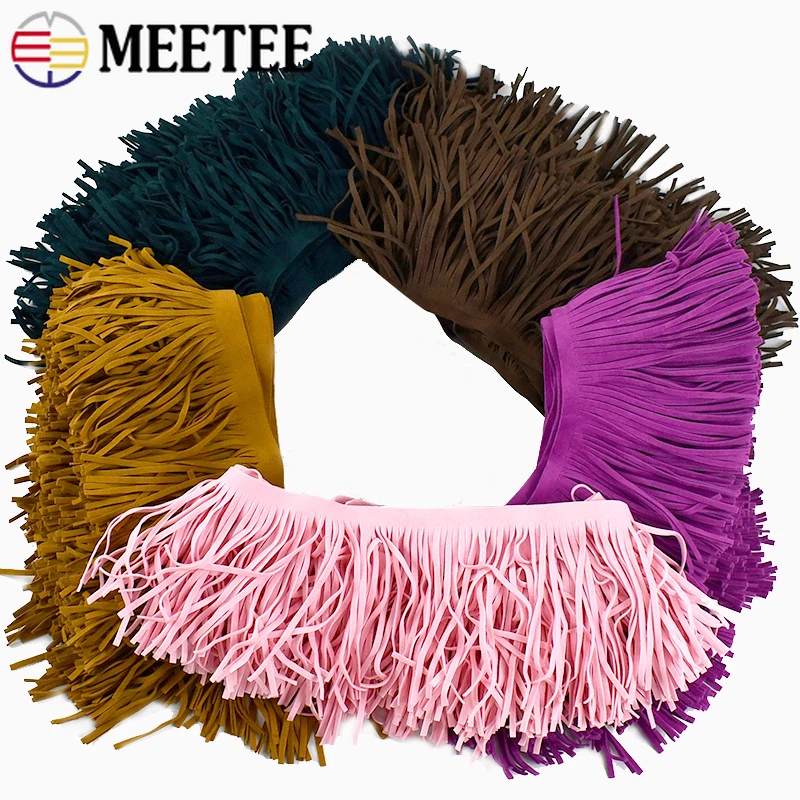 5Meters Meetee 10-30cm Suede T - Fringe Ribbon Sewing ulasan dan harga