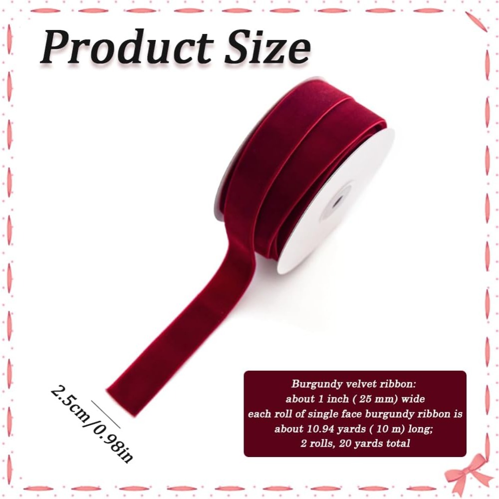 Single Face Velvet Ribbon Ribb - Velvet Ribbon Roll ulasan dan harga