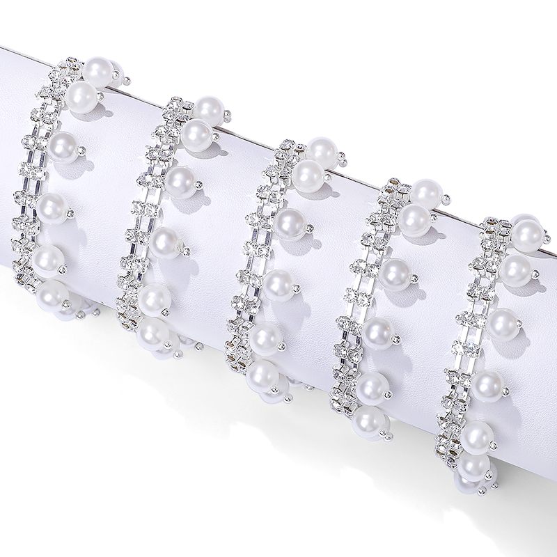 DUCrystal 1yard/pack Rhineston - Pearl Trim Chain ulasan dan harga