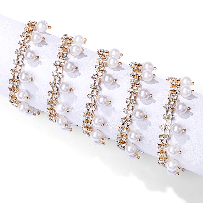 DUCrystal 1yard/pack Rhineston - Pearl Trim Chain ulasan dan harga