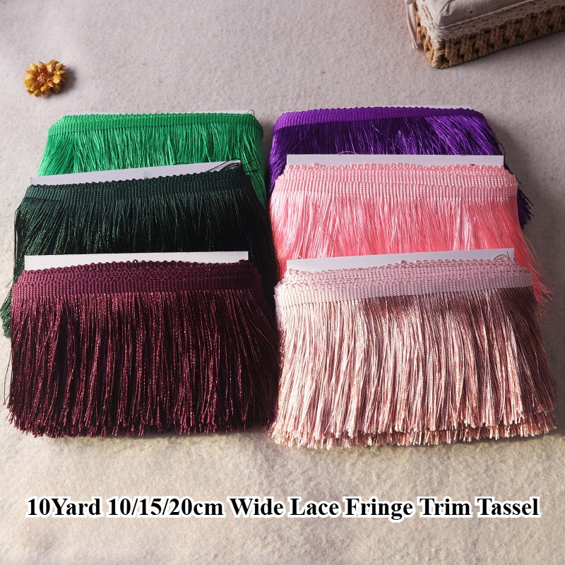 10Yard 10/15/20cm Wide Lace Fr - Fringe Ribbon Sewing ulasan dan harga