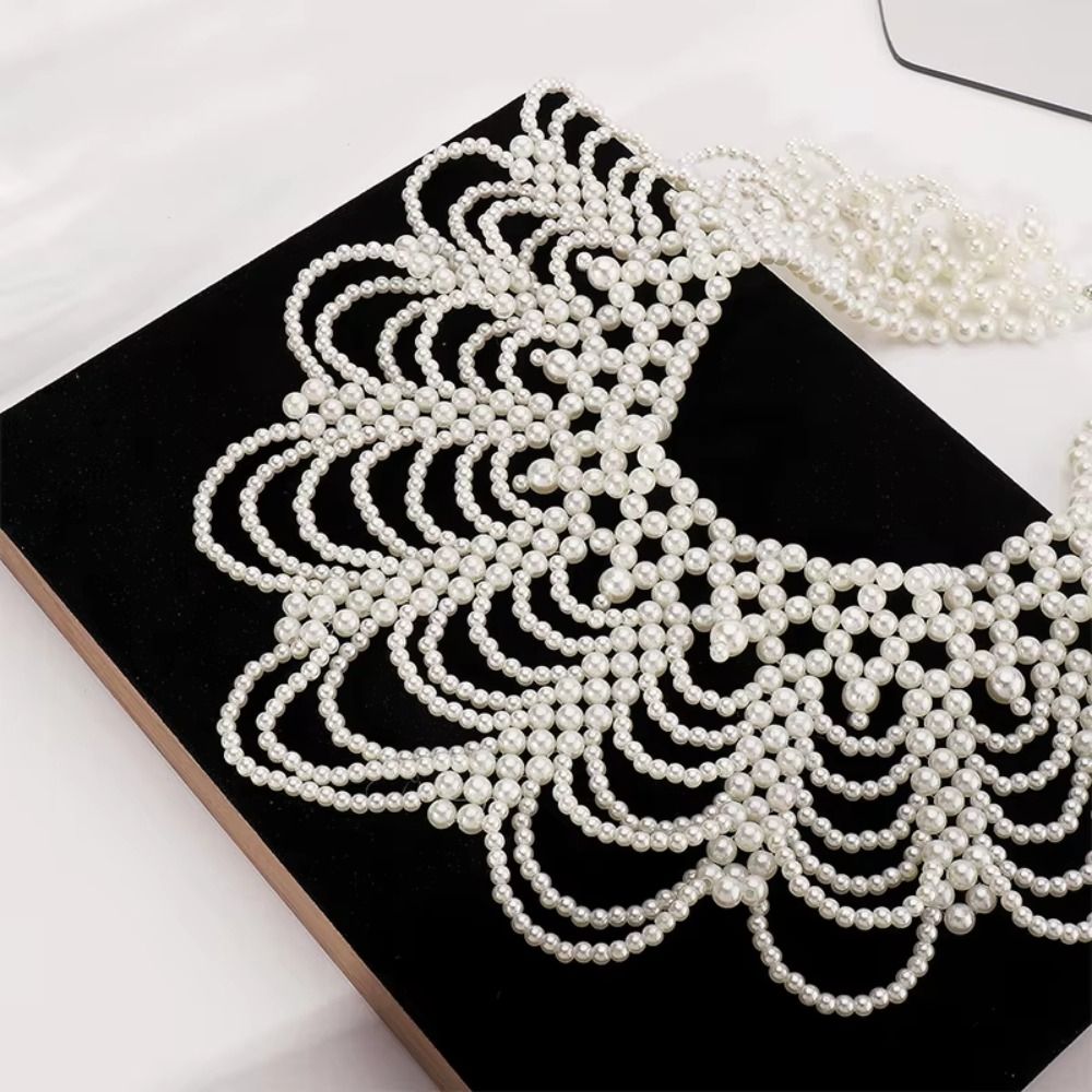 Bohemian Style Multi-layered P - Pearl Trim Chain ulasan dan harga