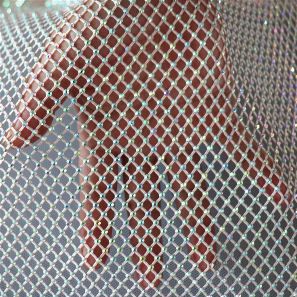 Fashion DIY AB Color Rhineston - Crystal Mesh Fabric ulasan dan harga
