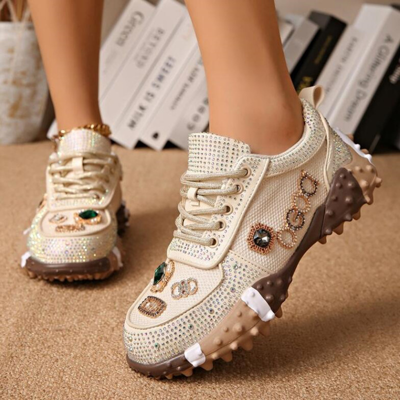 Women 2026 Sneakers Rhinestone - Crystal Mesh Fabric ulasan dan harga