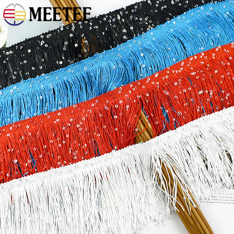 4/8M 10cm Colorful Sequin Tass - Fringe Ribbon Sewing ulasan dan harga