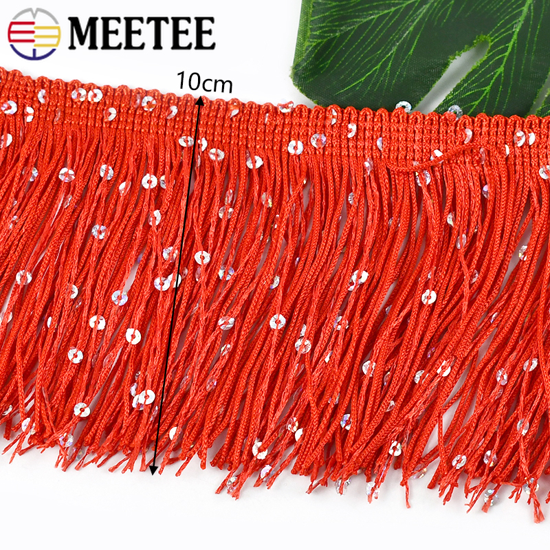 4/8M 10cm Colorful Sequin Tass - Fringe Ribbon Sewing ulasan dan harga