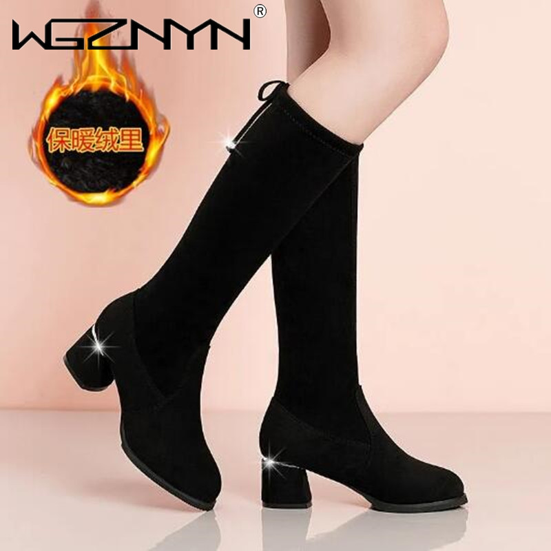 Women Autumn Winter Black Knee - Guipure Lace Panel ulasan dan harga