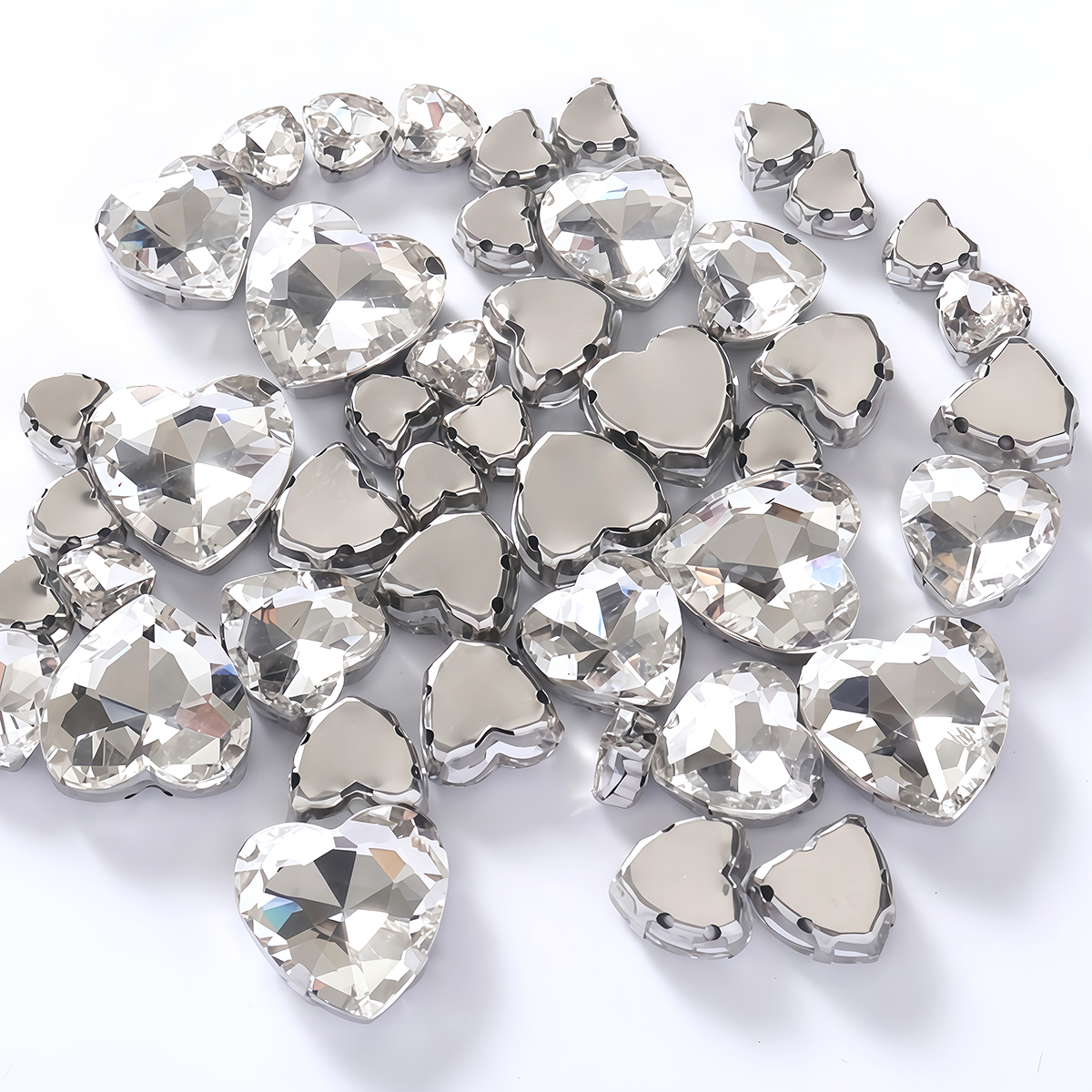 Heart Shape Glass Rhinestones  - Sew On Rhinestone ulasan dan harga