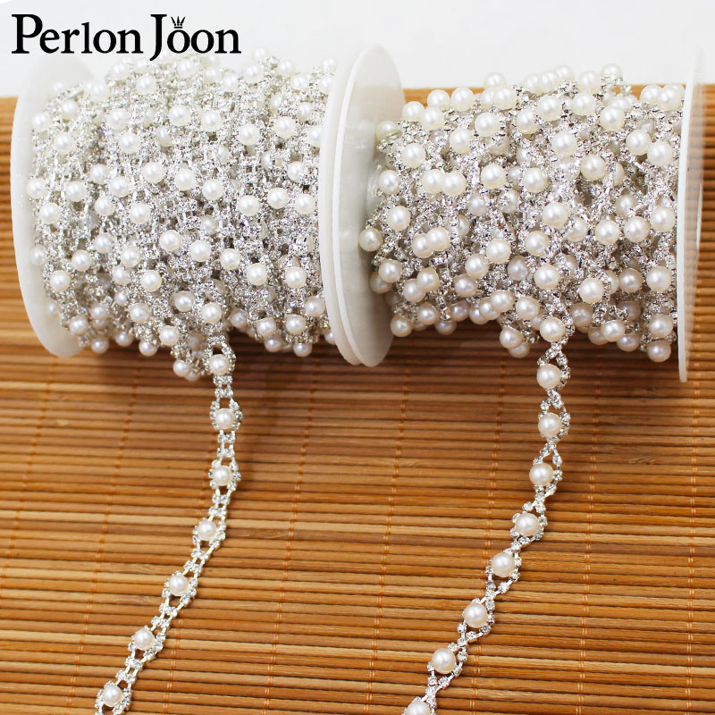 Two styles small pearl crystal - Pearl Trim Chain ulasan dan harga