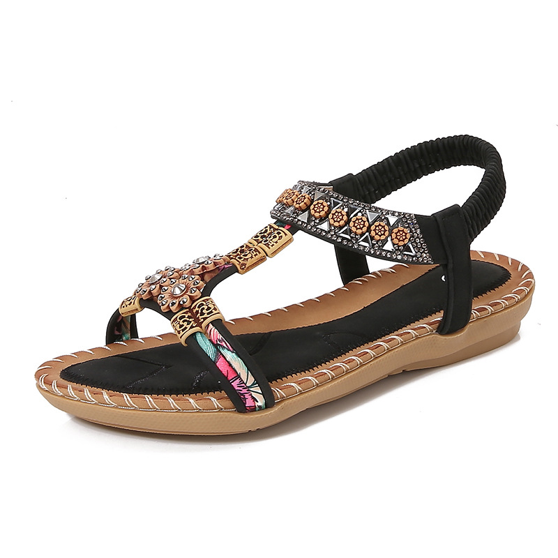 Fashion Bohemian Summer Sandal - Sew On Rhinestone ulasan dan harga