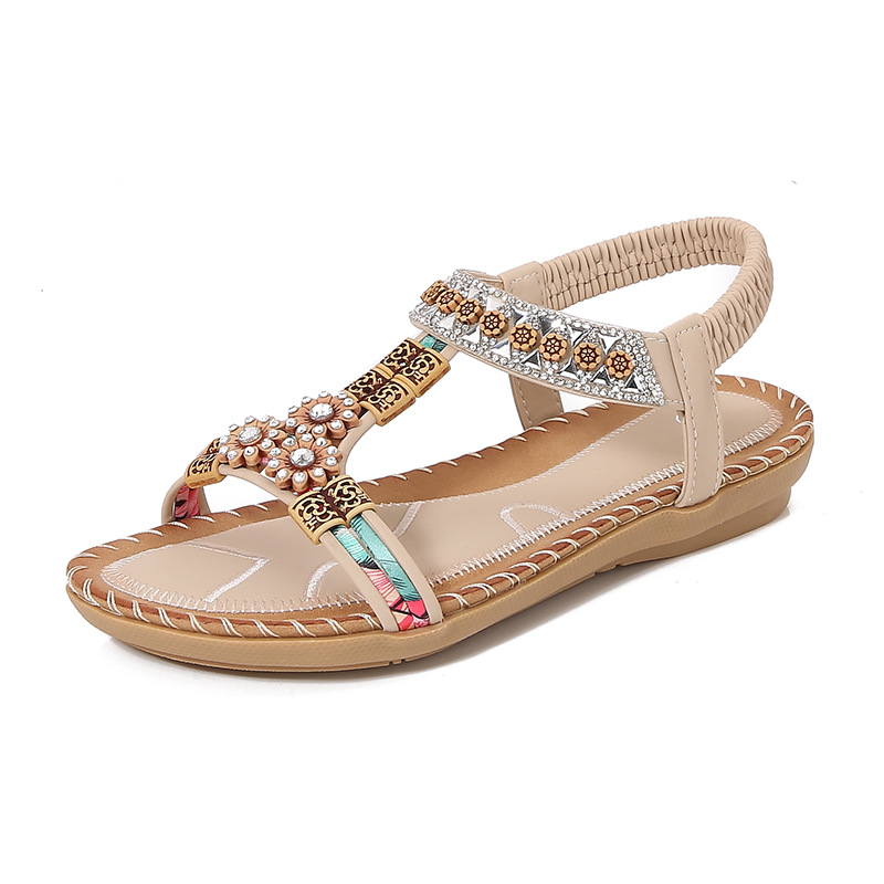 Fashion Bohemian Summer Sandal - Sew On Rhinestone ulasan dan harga