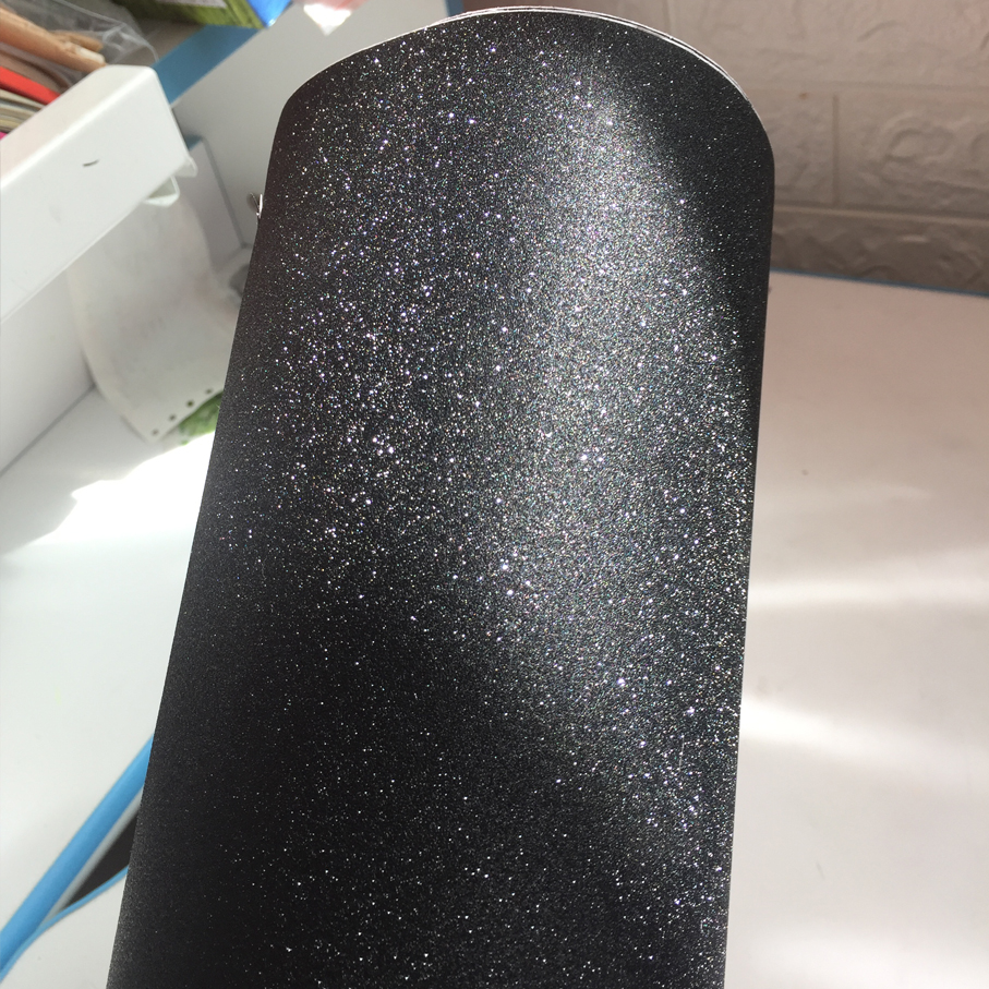 50CM*300CM black Glitter Diamo - Glitter Vinyl Roll ulasan dan harga