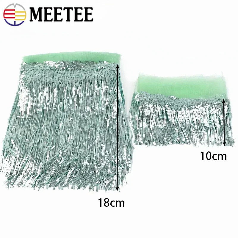 2/3/5Yard 10/18cm Sequin Tasse - Fringe Ribbon Sewing ulasan dan harga
