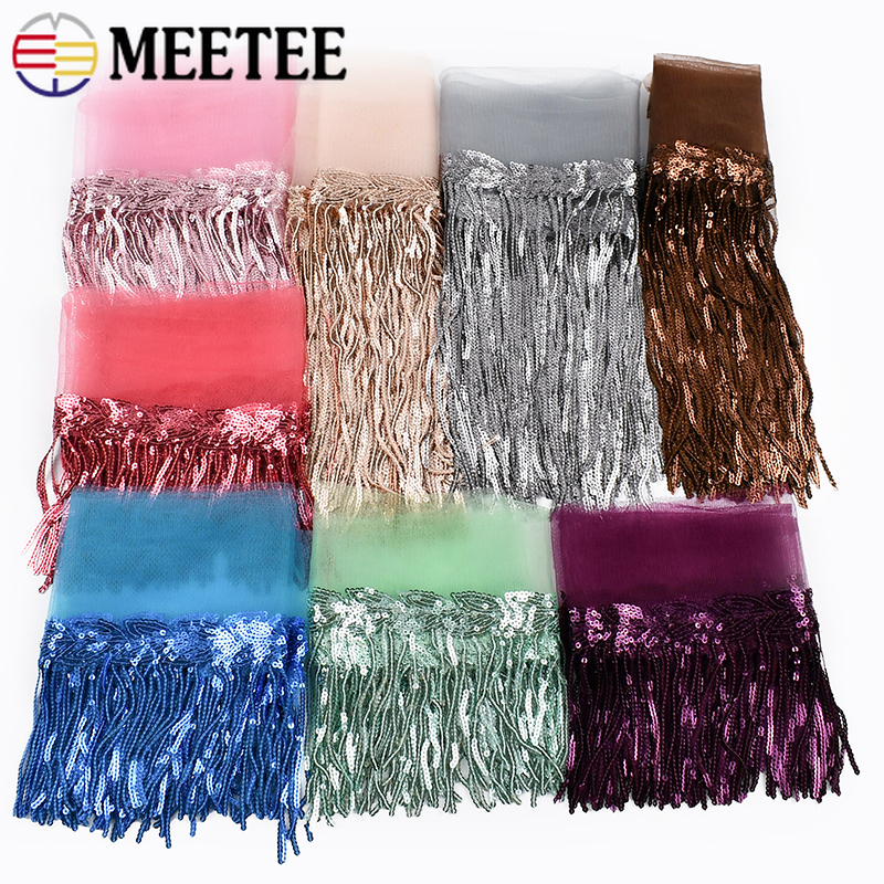 2/3/5Yard 10/18cm Sequin Tasse - Fringe Ribbon Sewing ulasan dan harga