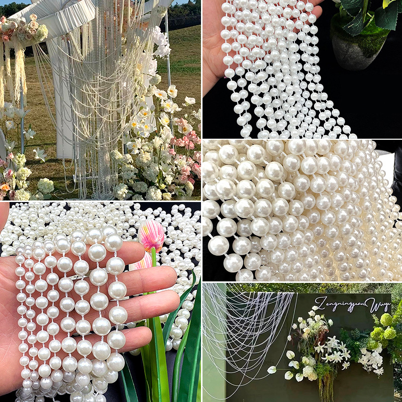 3/4/5/6/8/10mm ABS Artificial  - Pearl Trim Chain ulasan dan harga