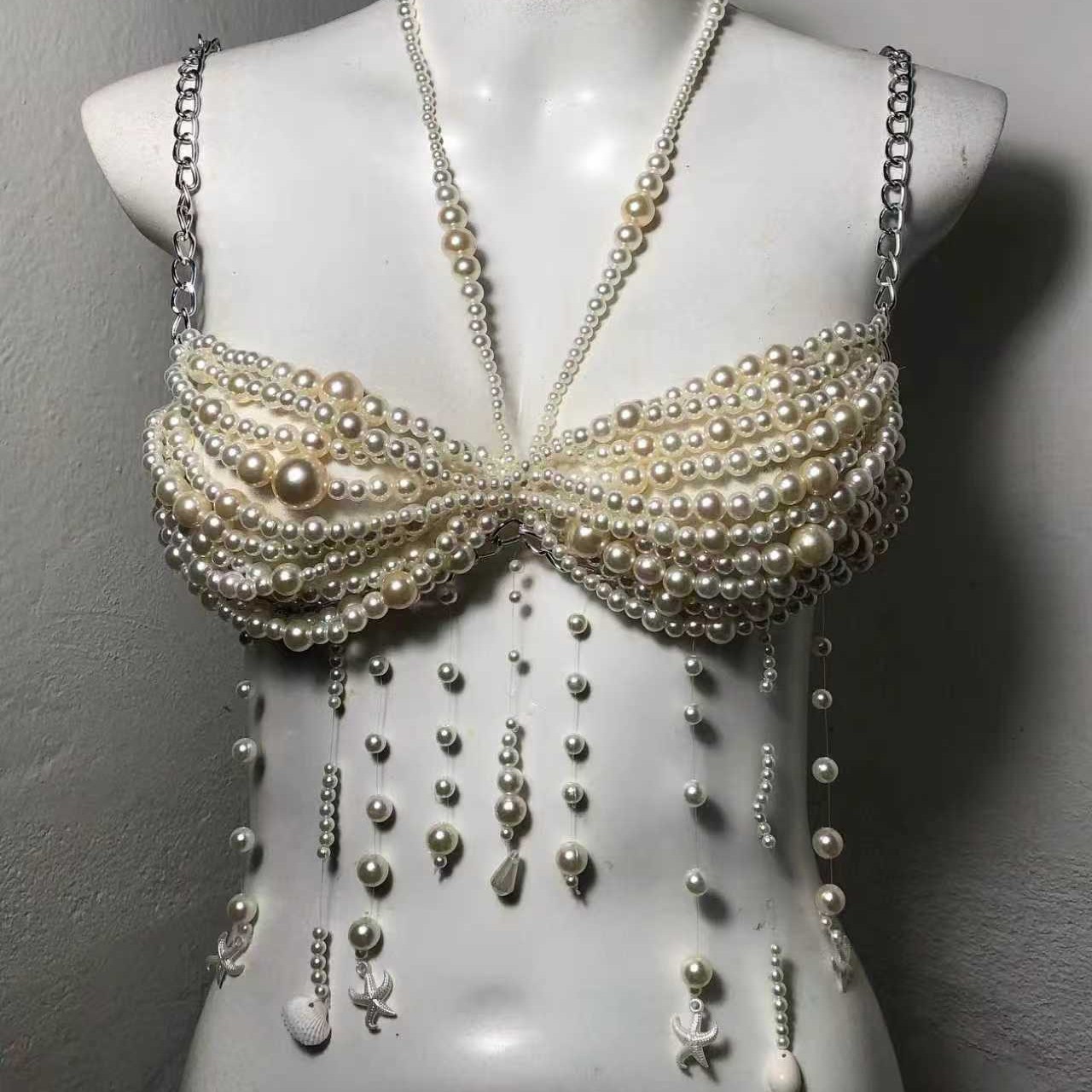Summer Women Chain Corset Cami - Tassel Fringe Trim ulasan dan harga