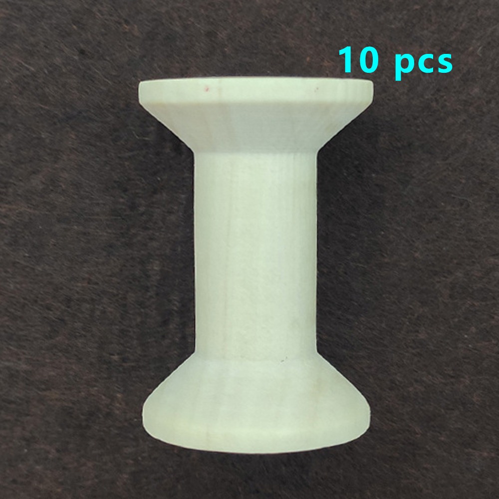 5/10PCS Wooden Bobbins Spools  - Organza Ribbon Spool ulasan dan harga